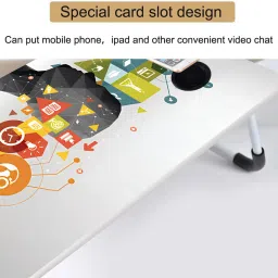 soliam Study Table for Students Foldable, Portable & Lightweight Mini Table For Reading Wood Portable Laptop Table image 4