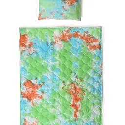 MiArcus Kids Green & Blue Mild Winter 120 GSM Single Bed Comforter & Pillow-picture-12