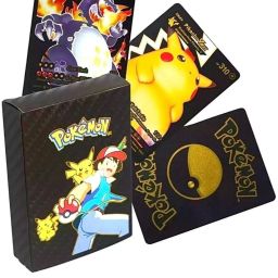 Pokemon Cards 25 Pcs Black Foil Cards Set Of Vmax Vstar V cards-17
