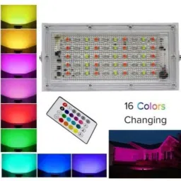 Flood Brick Light - 50W RGB LED Brick Light Remote IP65 LED Flood Light, Disco Light Flood Light Outdoor Lamp-20