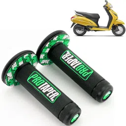 Activa 5G Motorcycle 7/8 Inch Handle Grip Gel Brake Handle Rubber Black Green_G461 Bicycle Handle Grip-25