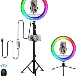 Khushi Traders Ring Light 10" With 7 Feet Tripod Stand For Making Reels, Photography Tripod Tripod-21