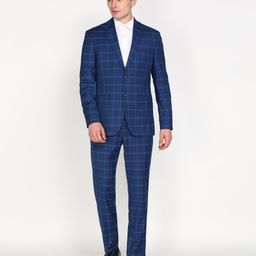 peter england Men 2 PC Suit Checkered Suit-picture-23