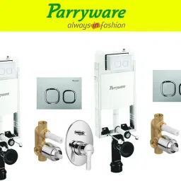 Half Frame Concealed Cistern, with divater body upper cleart set of 2 pic 156 Dual Flush Tank-21