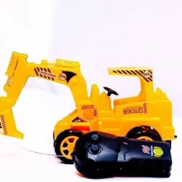 Toy RC Excavator Toy - Wireless Bulldozer with Realistic Design for Kids-image-11