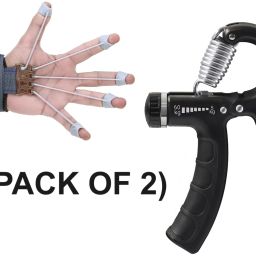 Gym Combo Of Finger Exerciser & Hand Grip Strengthener with Counter Fitness Accessory Kit Kit-image-84