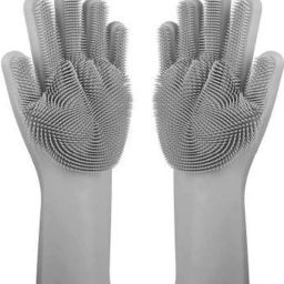 Silicon Cleaning Gloves, Silicon Hand Gloves for Kitchen, Silicon Hand Gloves- Wet and Dry Glove-image-3
