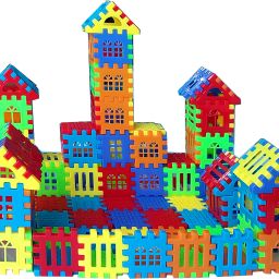 Multi Colored 75 Pcs House Building Blocks, Educational Puzzle Toy.-image-97