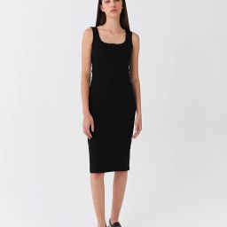 Women Bodycon Black Midi/Calf Length Dress-image-91