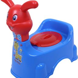 Plastic Baby Potty Toilet Training Seat|Rabbit Design|Red & Blue Potty Seat-image-70