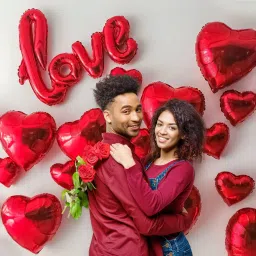 zambooree Solid V-1 (Love + 5 Big Dil + 8 Small Dil) Balloon image 4