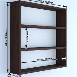 lcwdecor Decorative Book Shelves Engineered Wood Open Book Shelf image 3