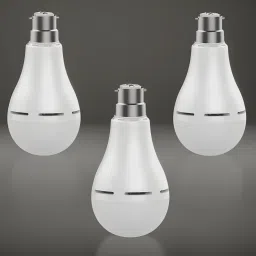 Inverter Bulb 9W LED 1200mAh battery 4 hrs emergency light Pack of 3 bulbHF6 4 hrs Bulb Emergency Light-image-23