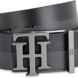 tommy hilfiger Men Casual Black, Grey Genuine Leather Belt-picture-0