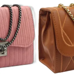 Pink, Tan Women Sling Bag Women Embossed Textured Flap Sling Bag with Adjustable Strap-15