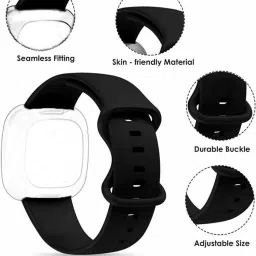 JOBINKA Silicone Strap Compatible with Fitbit Versa Sense/Fitbit Versa 3/Fitbit Versa 4 Smart Watch Strap image 2