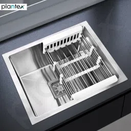 Stainless Steel Sink for Kitchen/Single Bowl Kitchen Sink with Square Coupling 304 Grade Stainless Steel Handmade Kitchen Sink With Drain Rack (18x16 Inches) Vessel Sink-image-73