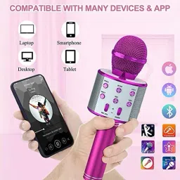 Bluetooth Wireless 4 in 1 Karaoke HiFi Speaker Microphone Microphone-1