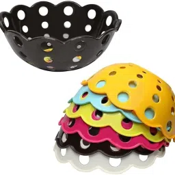 Plastic Round Shaped Beautiful Dining Table Bowl Vegetables/Fruit Basket Storage Basket-image-28