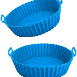 pack of 2 silicon reusable airfryer,oven baking liner tray (multicolor) Airfryer Tray-picture-25
