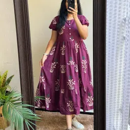 Women Floral Print Viscose Rayon Ethnic Dress-picture-14
