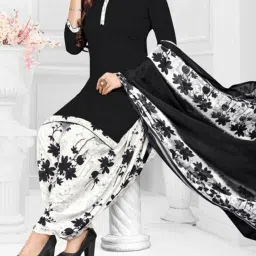 Unstitched Crepe Salwar Suit Material Paisley-image-38