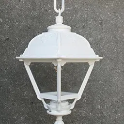 CLASSIC MEDIUM HANGING LIGHT (WHITE+ CLEAR) Post Light Outdoor Lamp-13