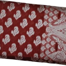 Polka Print Bollywood Cotton Blend Saree-image-1