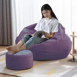 4XL 4XL Bean Bag With Relaxing Footrest Bean Bag ChairWith Foam Filling-6