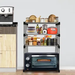 Microwave Stand Carbon Steel Kitchen Trolley-image-85