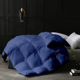 RAZZAI Blue & Grey Microfiber Mild Winter 500 GSM Double Bed Comforter-4