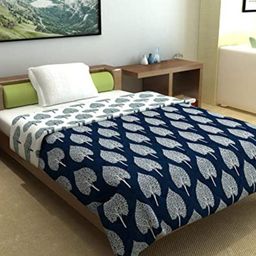 Divine Casa Blue & White Ethnic Motifs AC Room 120 GSM Single Bed Comforter-image-46