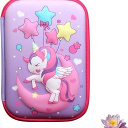 Moon and stars pencil case Magical pencil bag Unicorn, Moon, Stars Art EVA Pencil Box-image-77