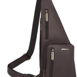 Brown Men & Women Shoulder Bag Leather Sling Crossbody Bag for Men, Stylish Chest Shoulder Bag for Men Women-image-105