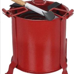 Angeethi BBQ Style Metal Ashtray Cigarette Rest for Indoor Outdoor Home, Office Red Stainless Steel Ashtray-image-99