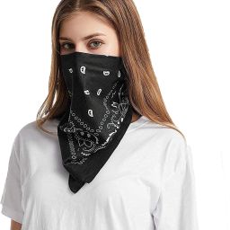 Bismaadh Unisex Paisley Bandana For All Ages ["Black"] Handkerchief-image-22