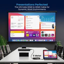 Portronics HDMI Cable 1.5 m Konnect Sync 4k 60Hz with Gold Plated Connectors image 2