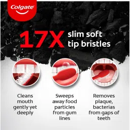 colgate Slim Soft Charcoal Extra Soft Toothbrush image 3