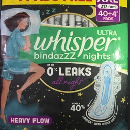 whisper bindazzz ultra all night heavy flow 0 leaks 44 pcs pkt dtrse 242 Sanitary Pad-picture-23