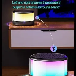 BeatBucks Portable Mini speaker with inbuilt rgb 800 mah long battery capacity 5 W Bluetooth Party Speaker image 4