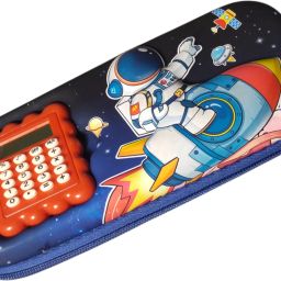 Astronaut Kids Pencil Box with Calculator | Space Theme Zipper Pouch for Boys & Girls Art EVA Pencil Box-image-27