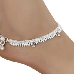indian fansional payal silver plated metal anklet Silver Anklet-image-67