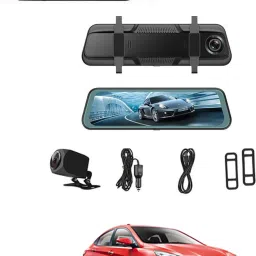 Digital 9.66inch Mirror DVR Full Touch Screen With TFT/Night Vision For Car-294 Black LED-image-70