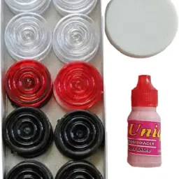 24 Pcs Carrom Coins set, Carrom Pawan, Striker, Powder Crystal coin Carrom Pawns-picture-24