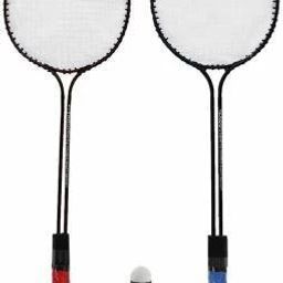 Double Shaft Iron Body Pack Of 2 Piece Badminton Racket With 3 Piece Plastic Shuttles Badminton Kit-image-57