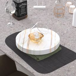 Piccolo Rosin Cream Melamin Side/Half Plates Set - Size 8', Round Designer Quarter Plate-14