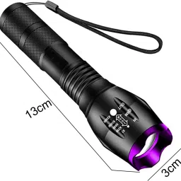 small sun 5 Modes Zoomable Torch with Re Charge Able Battery with Charging Kit 4 hrs Torch Emergency Light image 3