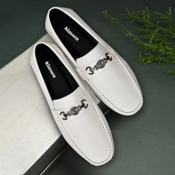 DECENT PARTY WEAR WHITE LOAFER/CASUAL Loafers For Men-image-123