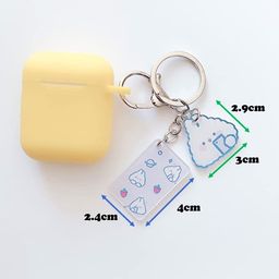 wolpin Polyvinyl Chloride(Pvc)3 Pcs Multicolor Keyring&Keychain Double Pendant Ring Multicolour Assorted Keychain Home Key Student Bag image 3