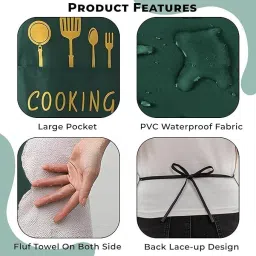 ablue clipper Polyester Home Use Apron - Free Size image 4